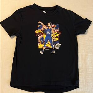Steph Curry Boys Under Armour Black tee. Size Medium.
